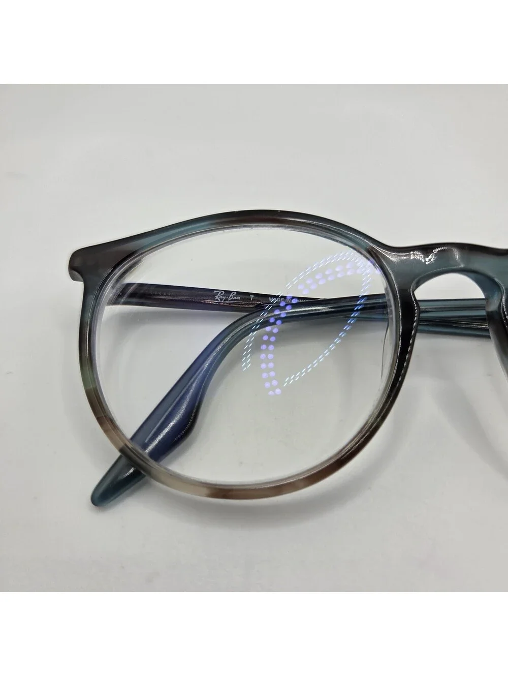 Ray-Ban RB 2204 Green Blue Striped 54/20/145 Gradient 1394GK Glasses Frames